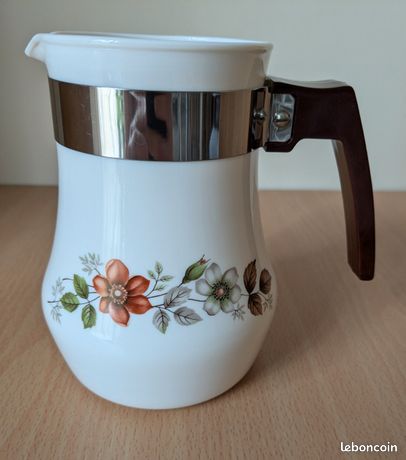 Carafe Cafetière + Sucrier ARCOPAL MYOSOTIS VINTAGE - Arts de la table