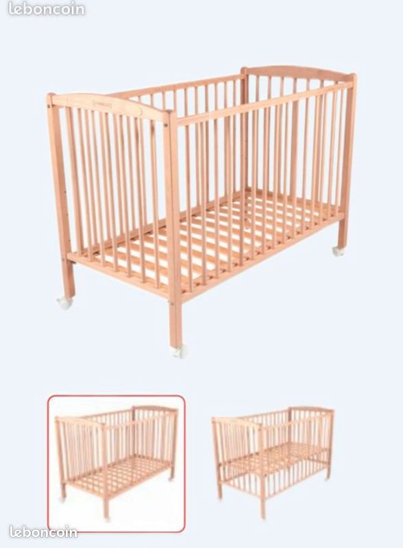 Lit bébé en bois winnie l'ourson (image 2)