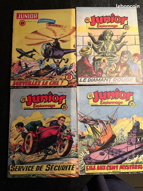 Lot de 4 numéros de Junior Espionnage (image 1)