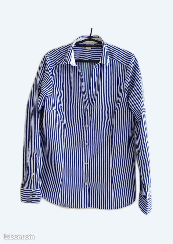 Chemise à Rayures Bleu Et Blanc Taille L - Occasion Très Bon état, Personnage E.T.