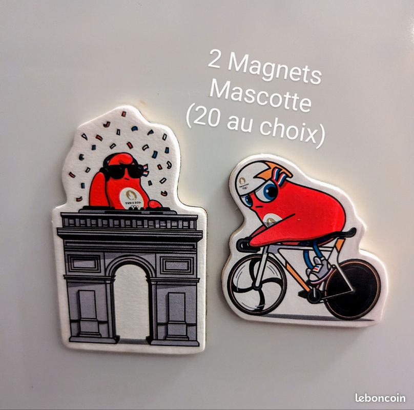 Magnet Mascotte Jeux Olympiques en Bois à choisir parmi 20 visuels (image 1)