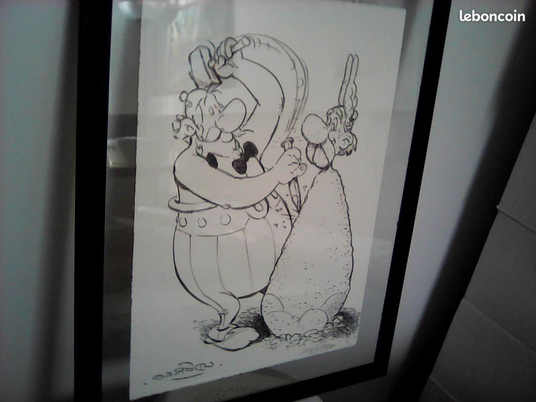 Lithographie Obélix Astérix signé Uderzo La Bulle (image 1)