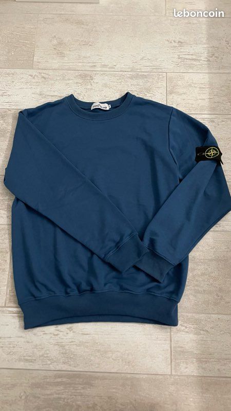 Blue Stone Fake Stone Island Sweater Faux Pull Stone Island Vêtements