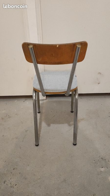 Chaise Formica bleu/ gris (image 3)