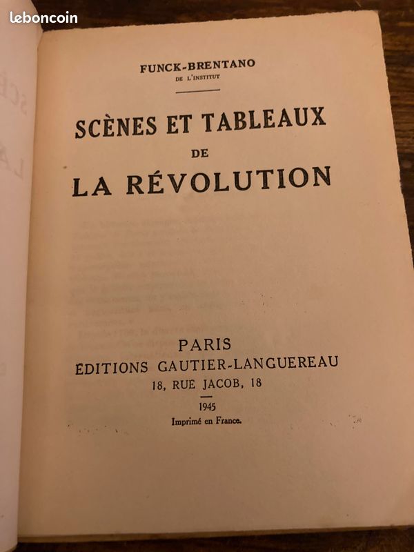 Scenes et tableaux de la revolution - Funck-Brentano - 1945 (image 2)