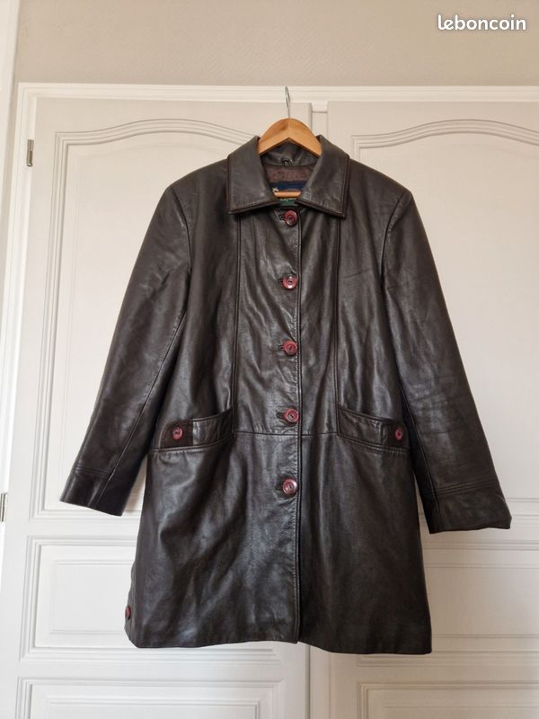 Veste en cuir marron Vintage (image 11)