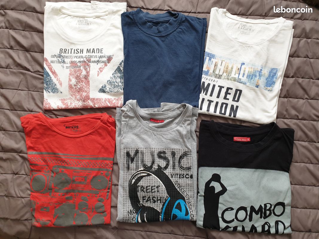Lot Tee Shirt 18 ans ( M) garçon (image 1)