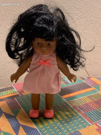 Poupée Corolle Vintage 1994 - Fille Brune 36cm Robe Rose Tulle