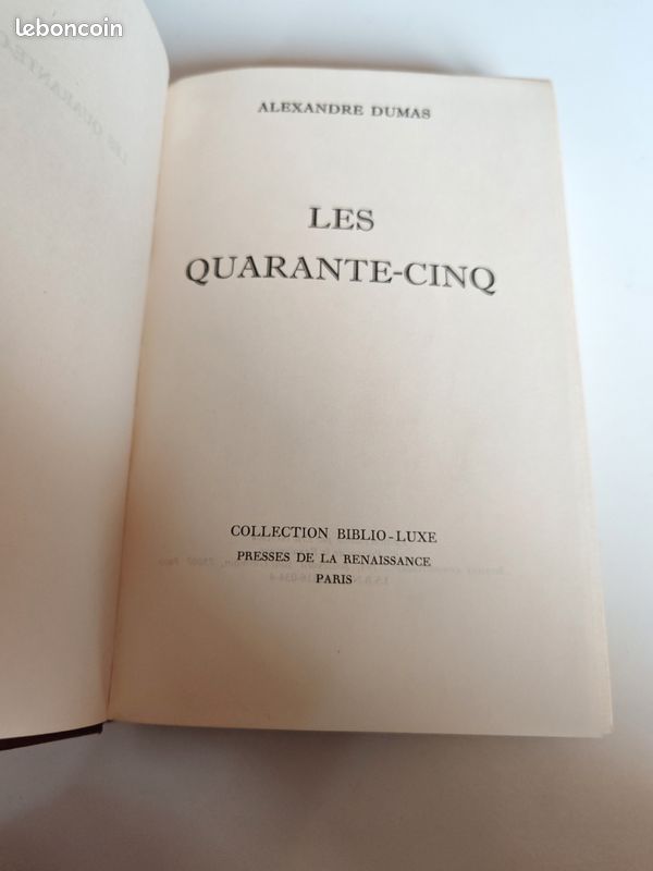 Livre LES QUARANTE-CINQ de Alexandre DUMAS (image 3)