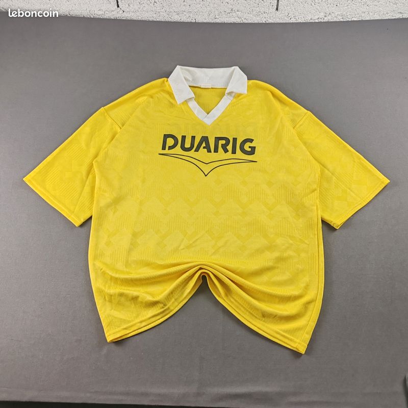 Maillot Vintage Duarig Coupe De France - 'Je Lis Le Sport' - Rouge, Taille 2x3 - Porté