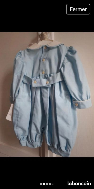 Etat neuf combinaison de baptême combinaison de cérémonie bébé