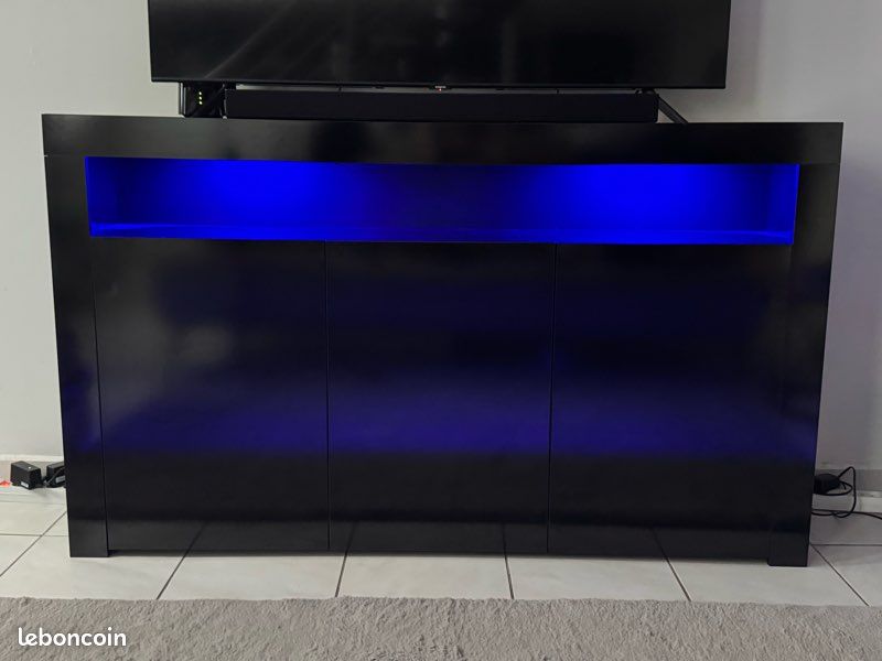 Buffet noir laqué (image 3)