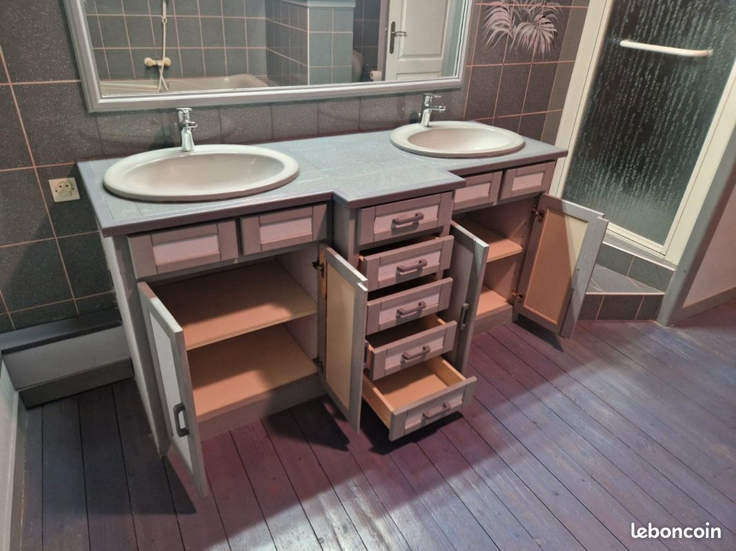 Meuble double vasque ancien (image 1)