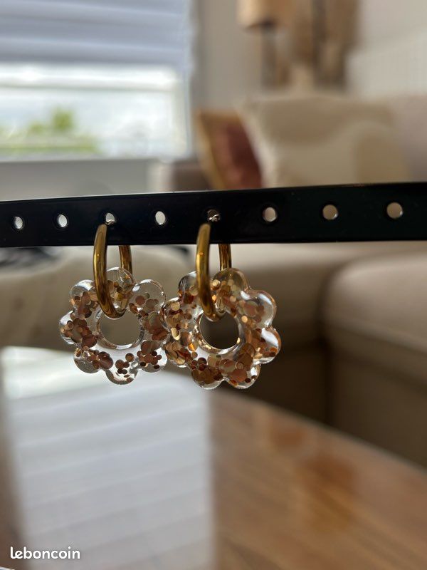 Boucles d’oreilles fleurs (image 2)