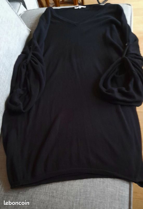 Tunique Noire Paul & Joe En Coton - Taille 36 FR - Style Caftan - Occasion Très Bon état
