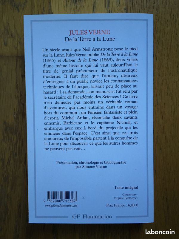 Livre Jules Verne De la Terre à la Lune (image 2)