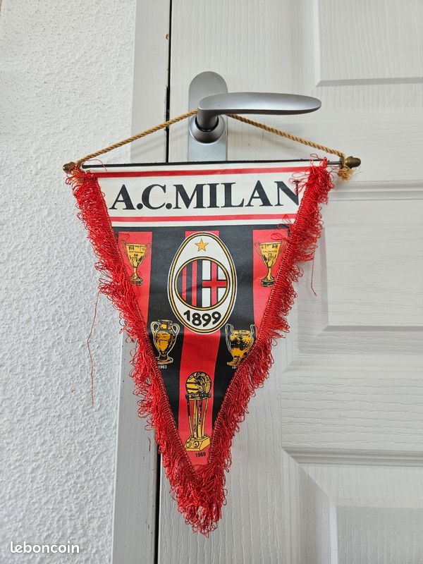 Fanion AC Milan – Ancien, Pour Supporters, Football, état Correct