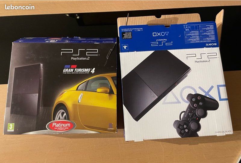 Console Sony Playstation PS2 pack Grand Turismo Slim Noir