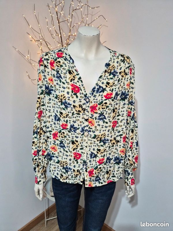 Haut Ba&sh Taille 2 - Couleur Marron - 100% Coton - Très Bon état D'occasion