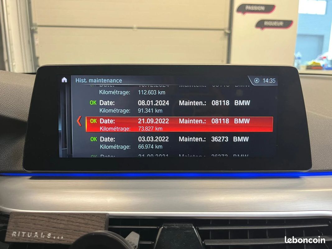Bmw SERIE 5 TOURING 520 D 2.0 190 ch X DRIVE M SPORT / ENTRETIEN COMPLET BMW / MATRIX LED (image 35)