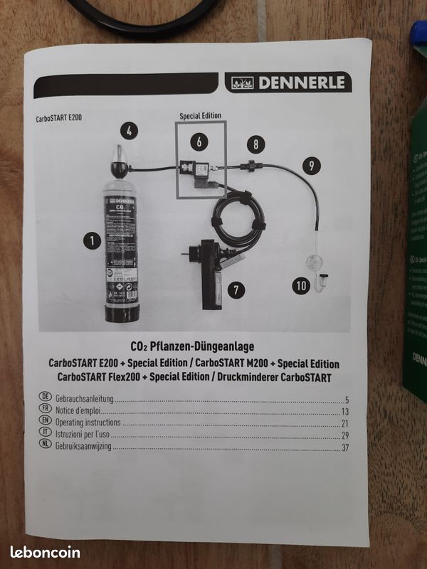 Diffuseur CO2 DENNERLE Carbo Start E200 Edition Spéciale (image 2)
