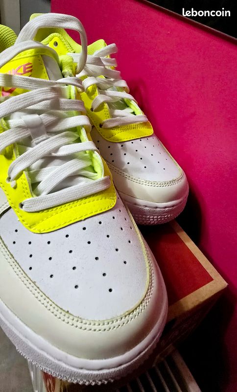 Jaune Fluo 270 Blanche Et Jaune Sneaker Shoes Air Force Blanche