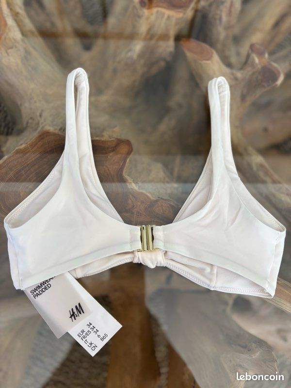 Haut de maillot de bain écru H&M Vêtements