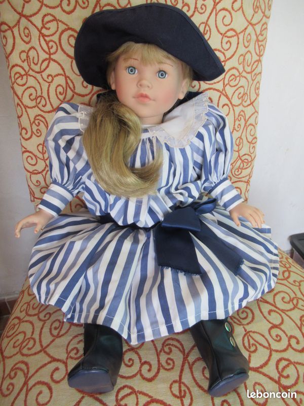 Grande Poupée Corolle Collection Réfabert – Charlotte 55 Cm – Vintage Signée