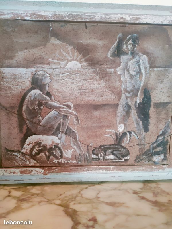 Tableau ancien signé Bret ars (image 5)