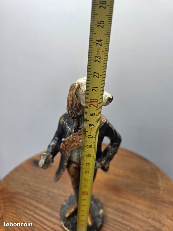 Statuette Déco Chien Trash 58cm Noir