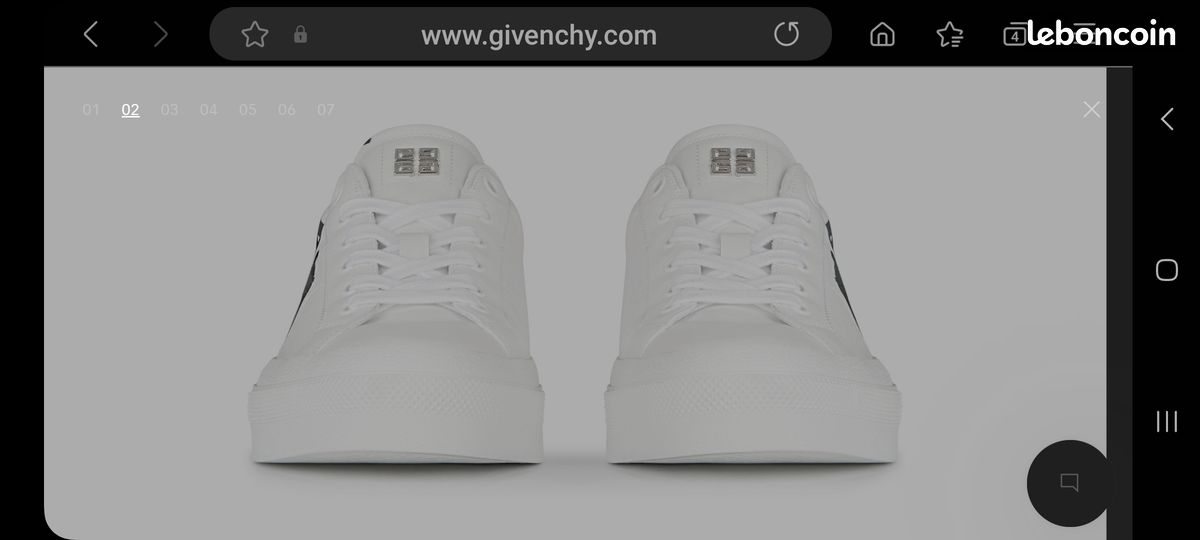 Givenchy Sneakers City sport en cuir à imprimé 4G effet tag (image 2)
