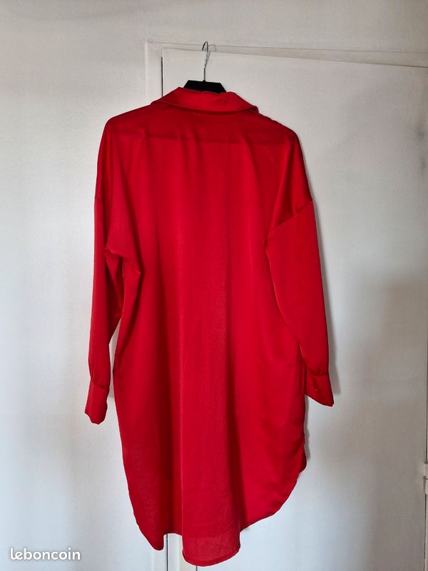 Robe blouse rouge T.Unique (image 2)
