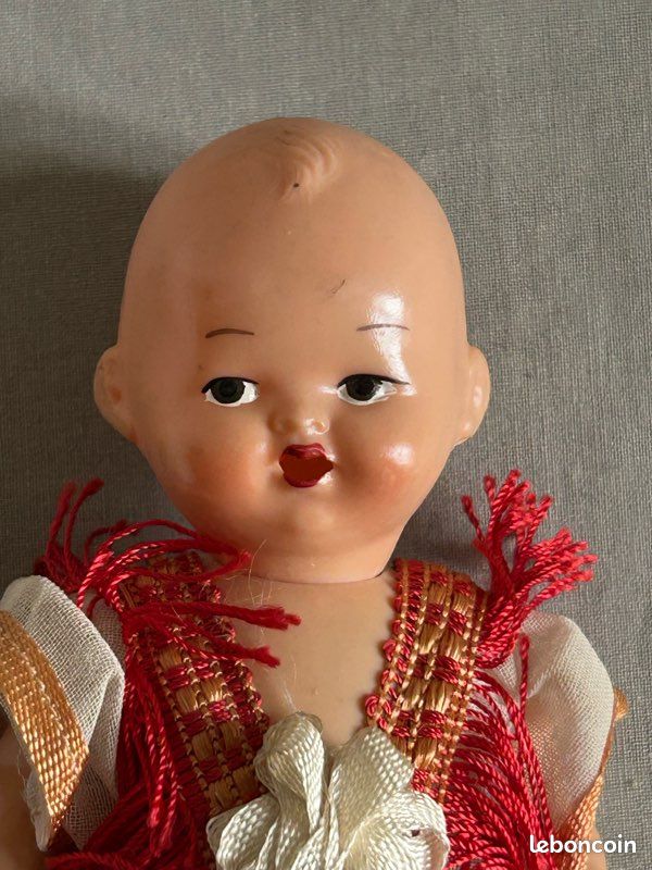 Très beau poupon ancien Petit Collin vintage dans sa boite d'origine - Collection