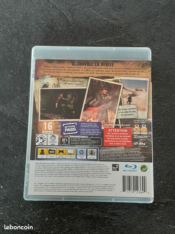 Jeu PS3 Uncharted 3 : L'Illusion De Drake – Version PAL Avec Notice – Vintage Et En Très Bon État