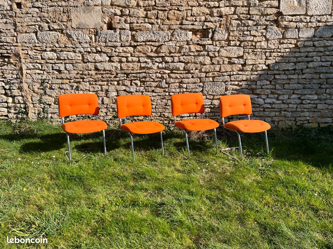Lot de chaises Strafor Steelcase - orange (image 1)