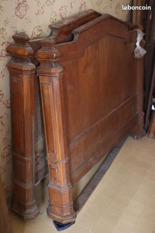 LIT ANCIEN CHENE Style FRANC COMTOIS Larg 120 (image 2)
