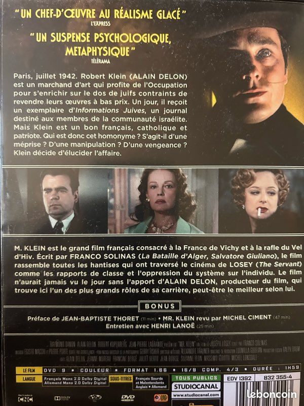 Mr. Klein DVD - Alain Delon (image 2)