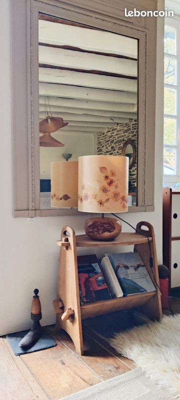 Lampe : Œuvre Design en Bois d'Olivier et Abat-Jour Acier|World's Art