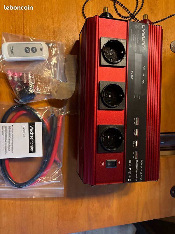 Onduleur de courant solaire 15000W, 8 Ports USB, 3 prises universelles, DC à AC 110/220V (image 1)