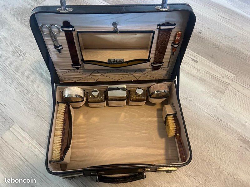 Valise de toilette vintage antiquités (image 1)