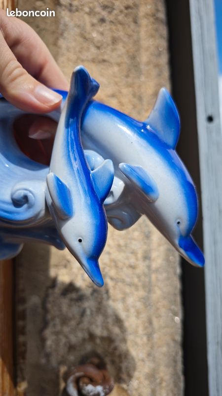 Dauphins céramique déco vintage 90 (image 2)