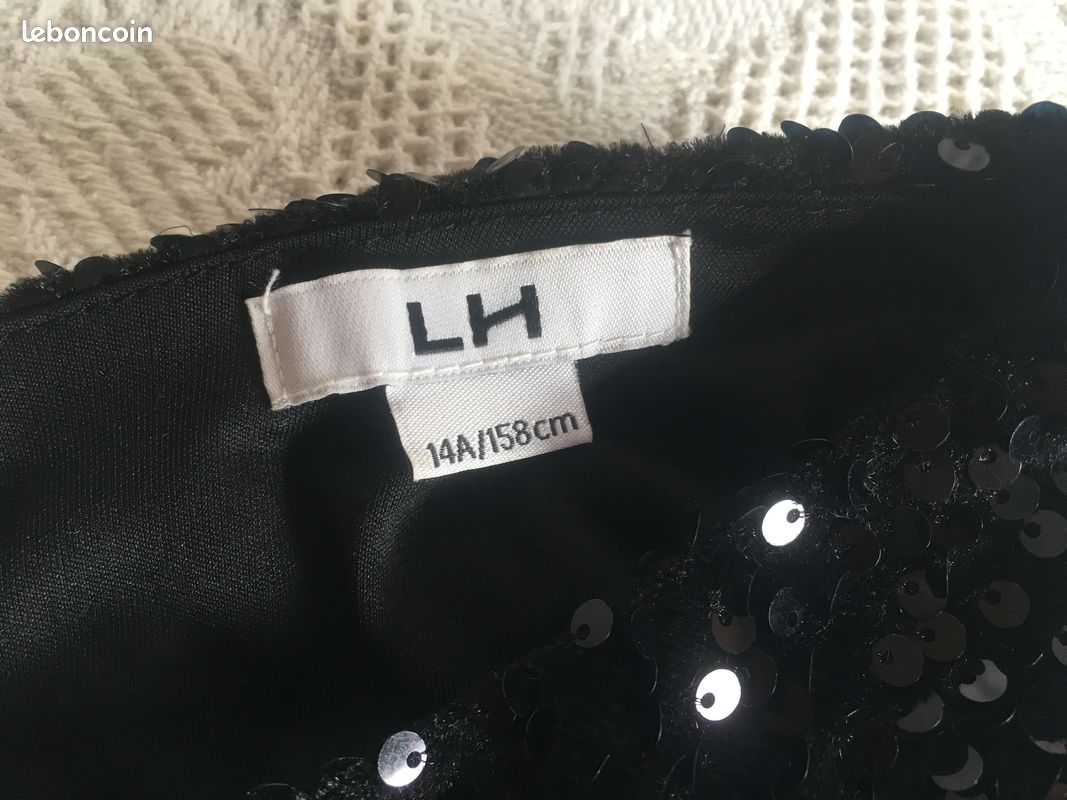 Robe Noire Dos Rond Avec Paillettes - Taille 14 - Marque Atmosphere - Neuf Avec Étiquettes