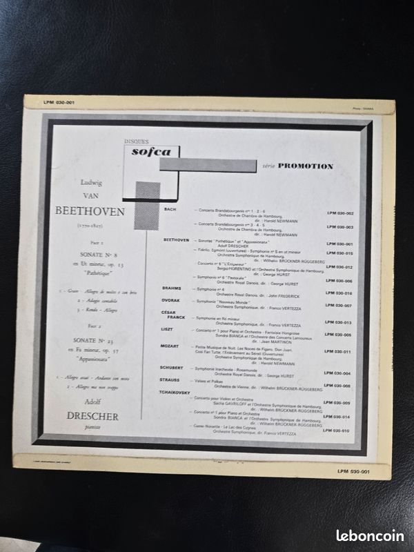 Dksque vinyles beethoven pathétique et appasiona (image 2)
