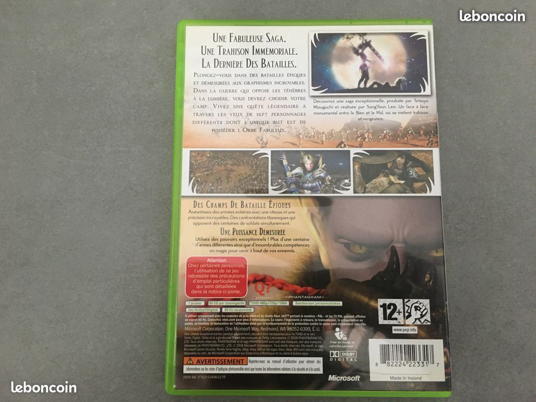 Ninety-Nine Nights (N3) Xbox 360 - Import Japonais NTSC-U/C - Complet