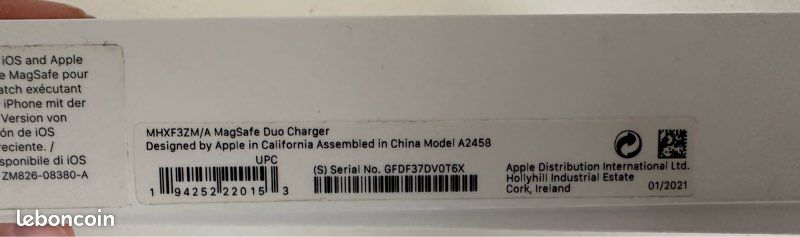 MagSafe Duo Charger Apple Accessoires téléphone Objets connectés