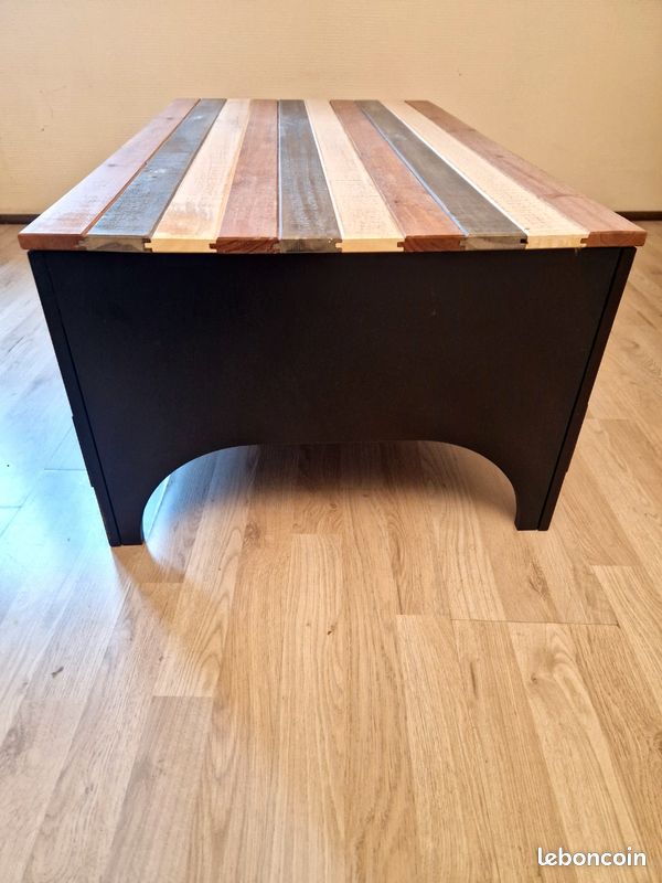 Table basse style industriel / bois (image 4)