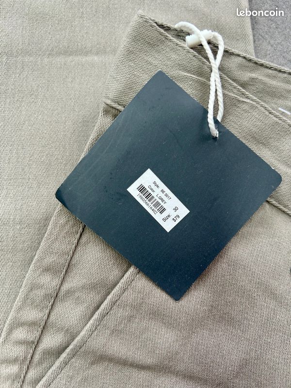 Chino Indochino slim fit beige neuf avec étiquette taille 30 us 40 fr pantalon homme (image 9)
