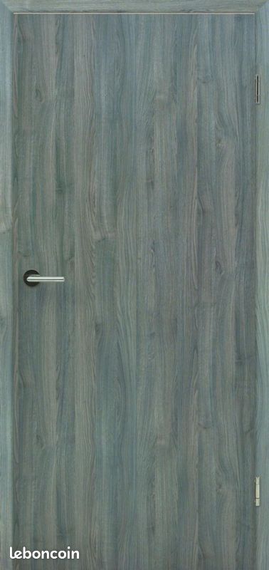 Porte âme pleine tubulaire coulissante DT pierre chêne 204x83 (image 1)