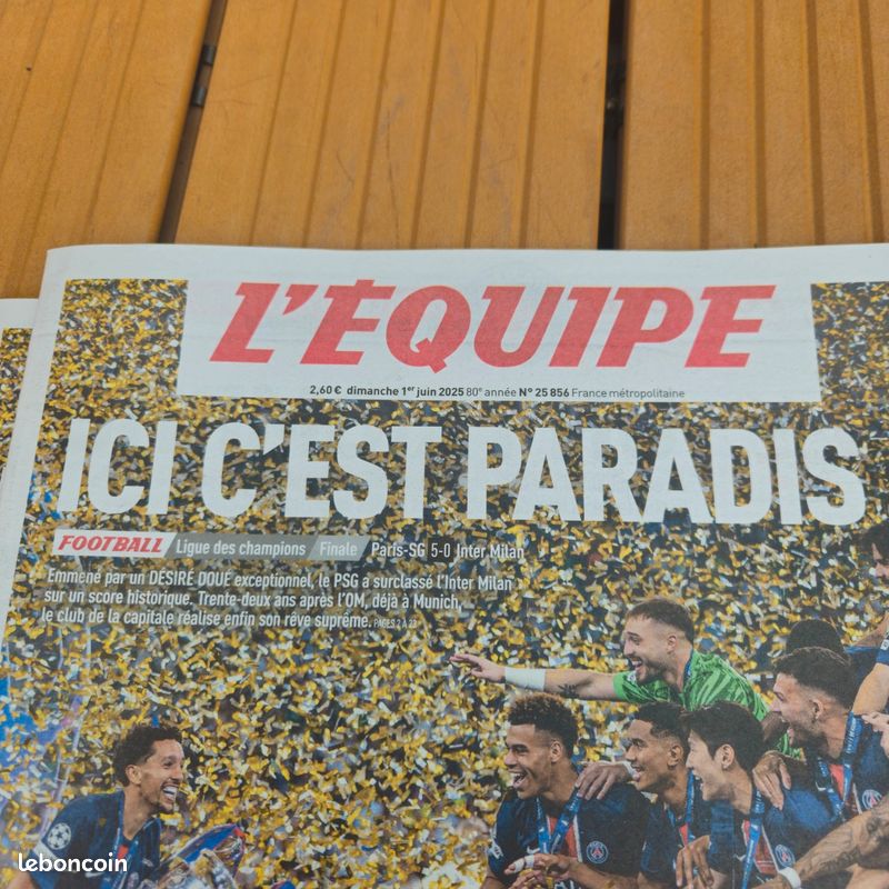 Journal L'Équipe N°25856 Du 01/06/2025 - édition Ici C'est