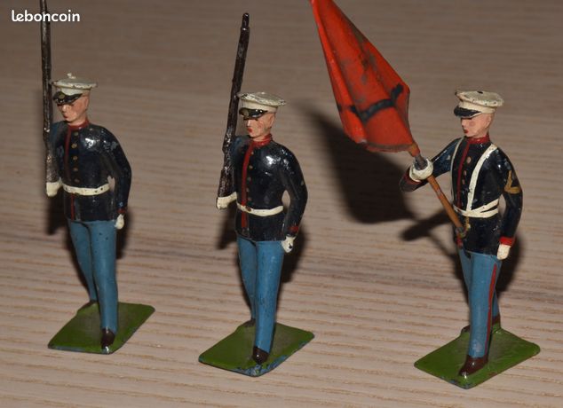 Figurines En Plomb Bateaux De Guerre - Collection Ancienne | Modèles Miniatures Vintage
